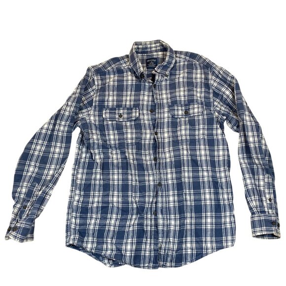 Faded Glory Men's Shirts Medium Lot of Three Long Sleeve Button Up Flannel Plaid - Picture 2 of 16